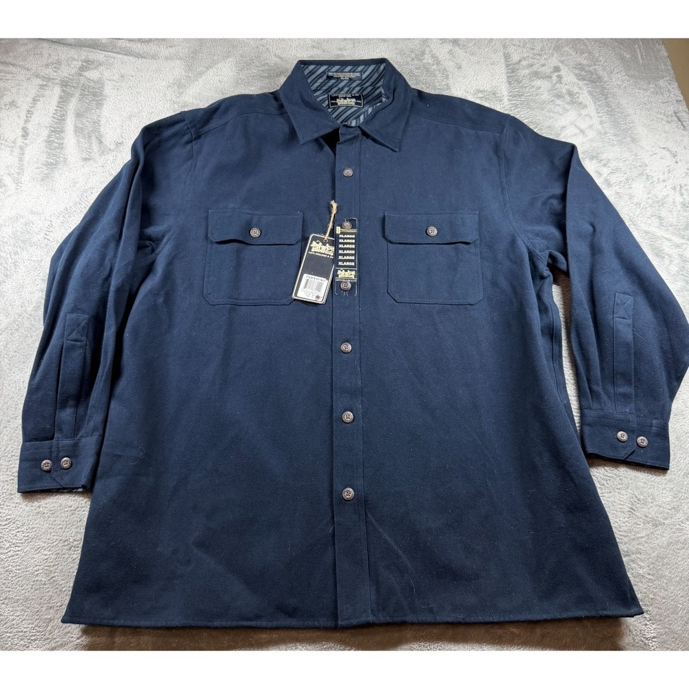 Levi Strauss Shirt‎ Mens XL Navy Heavy Cotton Flannel Work Overshirt NWT